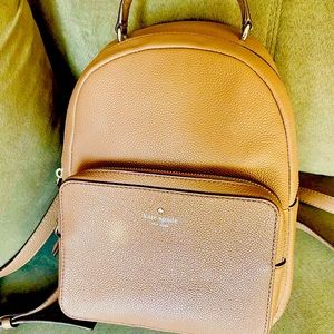 Kate Spade Backpack: Tan Leather Mini Backpack